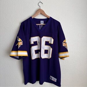 Vintage 90s Minnesota Vikings Robert Smith Logo 7 Purple Jersey Size XL
